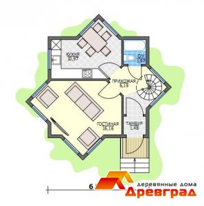 Деревянный коттедж «Даниловское» каркасный дом