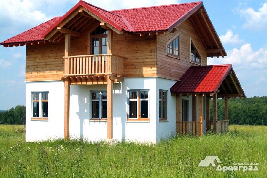 канадский дом 6х6 фотография